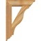 Ekena Millwork Funston Traditional Rough Sawn Bracket w/ Offset Brace, Western Red Cedar, 6"W x 20"D x 28"H BKT0604X20X28FST01RWR - alternate 2